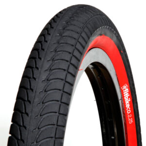 FIT OEM 18" X 2.3" BLACK W/RED WALL
